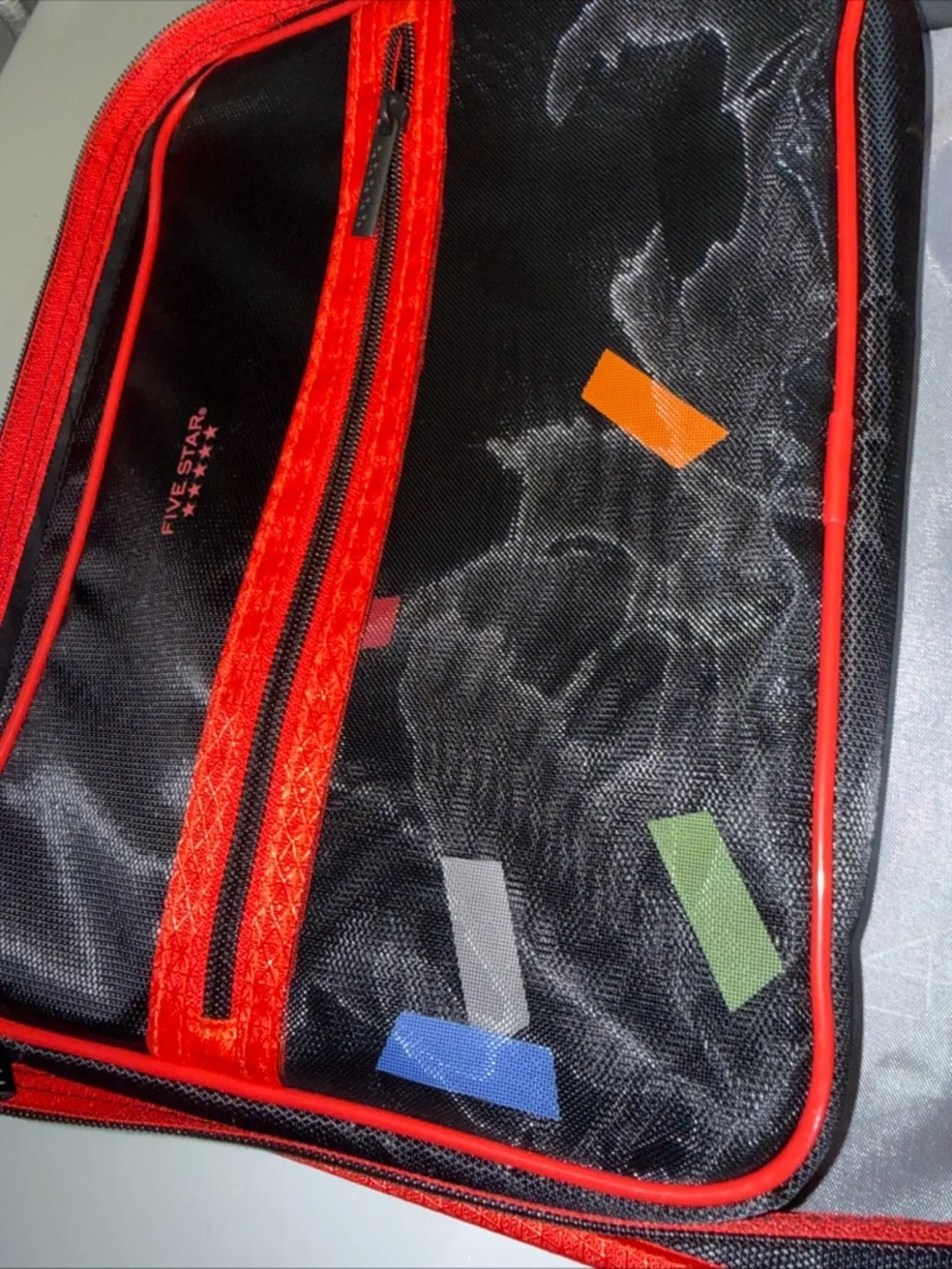 Five Star 3 Inch 3-ring Zipper Binder ▪︎ Red And Black NWT
